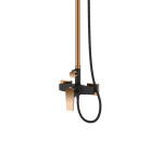 INVENA - Sprchový stĺp s batériou MIDNIGHT čierna/zlato AU-35-D14-V