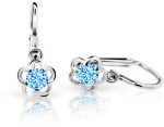 Cutie Jewellery Detské náušnice z bieleho zlata C1945-10-X-2 svetlo modrá