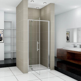 H K - Sprchové otočné dvere MONO D1 80 × 185 – číre sklo, chróm SE-MONOD180