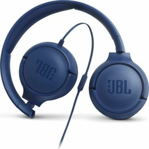 JBL Tune 500 modrá / Drôtové slúchadlá / mikrofón / 3.5mm jack / kábel 1.2m (6925281939945)