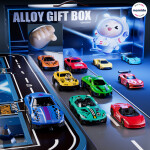 Mamido Mamido Sada 20 kovových autíčok v kontajneri, garáž v tvare boxu MT1457