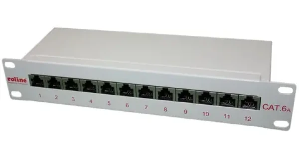 Roline Patch panel 12 portov Cat6a / Patch panel / RJ-45 / 19" / 1U (26.11.0316)