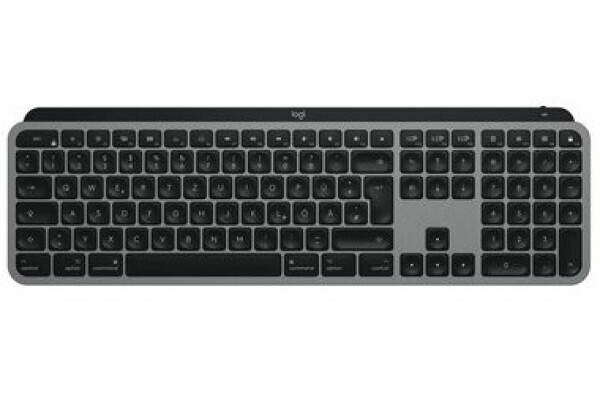 Logitech MX Keys pre Mac sivá / bezdrôtová klávesnica / DE layout / Bluetooth + USB Unifying prijímač / LED podsvietenie (920-009553)