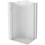 MEXEN/S - Velar L sprchovací kút, posuvné dvere 120 x 80, dekor, nikel kartáčovaný 871-120-080-33-97