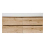 Kúpeľňová skrinka s umývadlom SAT B-Way 119x50x45 cm dub mat BWAY2120OAKU2B BWAY2120OAKU2B