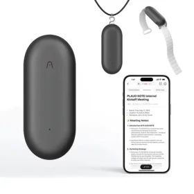 PLAUD Note Pin Grey - AI hlasový záznamník (2025) / Diktafón / Kapacita 64 GB / Výdrž batérie 20 h / BT / USB / WiFi (NotePin Cosmic Gray (25))