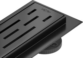 MEXEN/S - Flat 360° M01 podlahový žľab otočný 90, čierny 1720090-40