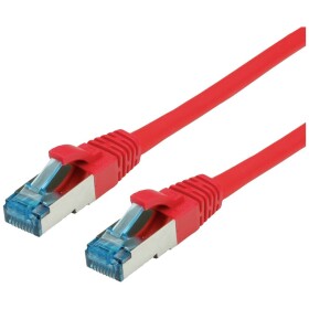 Value 21.99.1925 RJ45 sieťové káble, prepojovacie káble CAT 6A S/FTP 5.00 m červená (jasná) dvojžilový tienený, bez halogénov, samozhášavý 1 ks; 21.99.1925