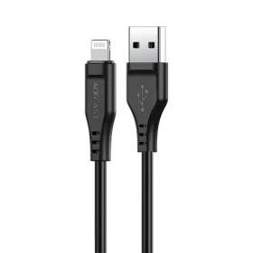 Acefast C3-02 čierna / Kábel USB-A - Lightning / MFi certifikácia / 2,4 A / 1,2 m