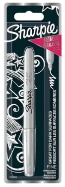 Sharpie Popisovač permanentný F / metalická farba: strieborná (1986004)