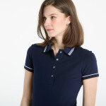 Tričko LACOSTE Ribbed Collar Shirt Navy Blue/ Chambray-Flour 40