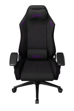 LORGAR CHA41 čierno-fialová / Herná stolička / ergonomická / prešívaná látka odolná škvrnám (LRG-CHA41-BK-PR)