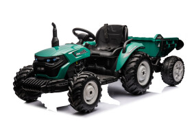Mamido Elektrický traktor s prívesom pre deti HC-306 24V tmavo zelený