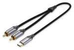 Vention USB-C - 2x RCA čierna / Audio kábel / 2 m (BGUHH)