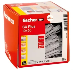 Fischer SX PLUS 10x50 / Rozperná hmoždinka / 50 ks (568010)
