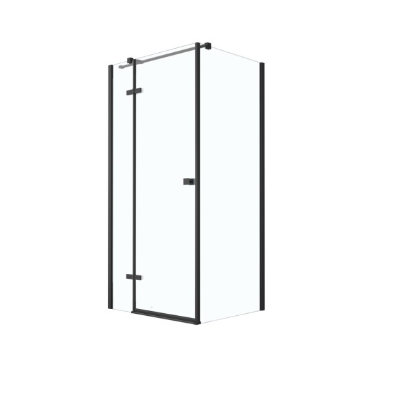 BESCO - Štvorcový sprchovací kút PIXA BLACK - Smer zatvárania - Ľavé (SX) BCPIXA90CTVELB