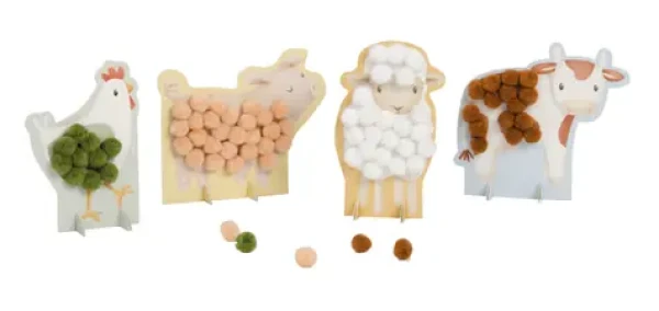 Little Dutch Kreatívna sada s brmbolcami Farma