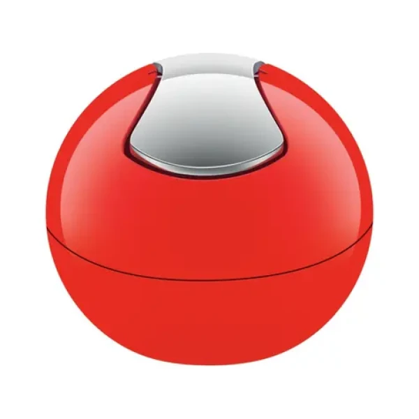 Spirella BOWL mini výklopný odpadkový kôš 1 L červený/plast (7610583149671)