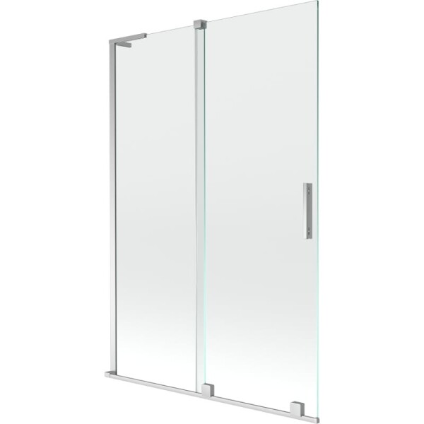 MEXEN/S - Velar L dvojkrídlová posuvná vaňová zástena 120 x 150, transparent, chróm 896-120-003-01-01