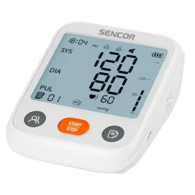Sencor SBP 1150WH biela / digitálny tlakomer / krvný tlak tep / pamäť 2x99 miest / displej 70 × 82 mm / 4X AAA (8590669352968)
