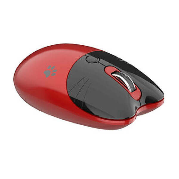 MOFII M3DM červená / Bezdrôtová optická myš / Bluetooth / 2.4 GHz USB-A prijímač / 1600 DPI / 1x AA (M3DM Red/Black)