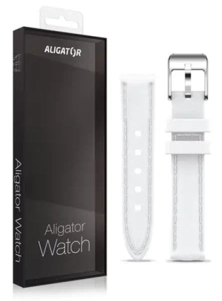 Aligator Náhradný remienok zo syntetickej kože pre Watch Grace 16mm / biely (16AW0004)