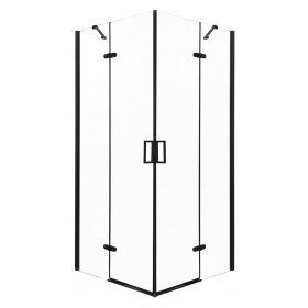 KERRA - Sprchovací kút Flow 90 Čierny (bez vaničky) 5907548116468