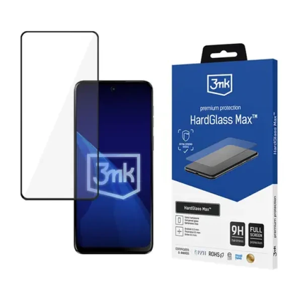 3mk HardGlass Max Black / Tvrdené sklo / Motorola Moto G55 5G / 9H / 0,3 mm (5903108755801)
