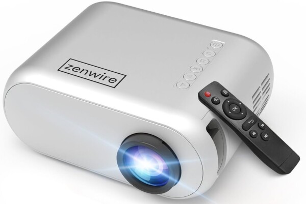 Zenwire Mini Projektor prenosná Rzutnik WiFi 2.4/5 GHz Miracast Airplay Full HD do telefonu smartfona 3000 lm Zenwire d300s