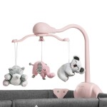KINDERKRAFT Postieľka cestovná Joy s doplnkami Pink