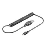 PremiumCord Kábel micro USB, AB 1m - krútený (4040849623349)