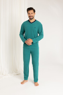 Pánske dlhé froté pyžamo Regina 489 M-XL melange XL
