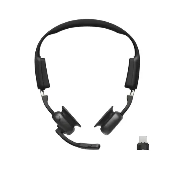 Shokz OpenMeet UC čierna / Slúchadlá / Open-ear / Bluetooth 5.4 / USB-C adaptér (C610-AC-BK-EU-000)