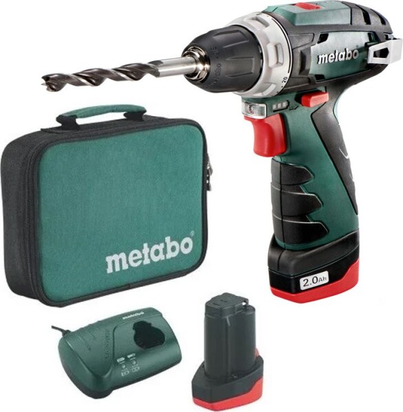 Metabo PowerMaxx BS (600079500) / Aku vŕtačka / 12V / Li-Ion / 1x 2.0Ah / 1400 ot-min / 34 Nm (600079500)