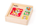 Woody Minipuzzle - Zvieratká v krabičke