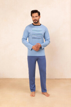 PÁNSKE PYŽAMO 492 J/25 Modrá M