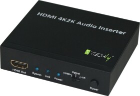 Techly HDMI 2K4K AUDIO INSERTER HDMI/TOSLINK/AUDIO STEREO L/R