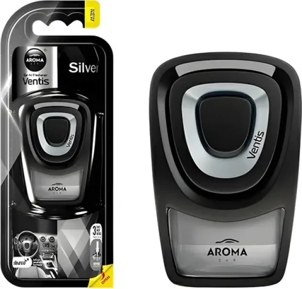 ACCURA Osviežovač do mriežky VENTIS silver / Tekutá vôňa do auta / 8 ml (amA83382)