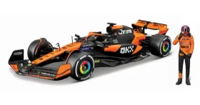 Bburago RACE Formula F1 s figúrkou jazdca - McLaren F1 Team MCL38 (2024) #81 Oscar Piaster
