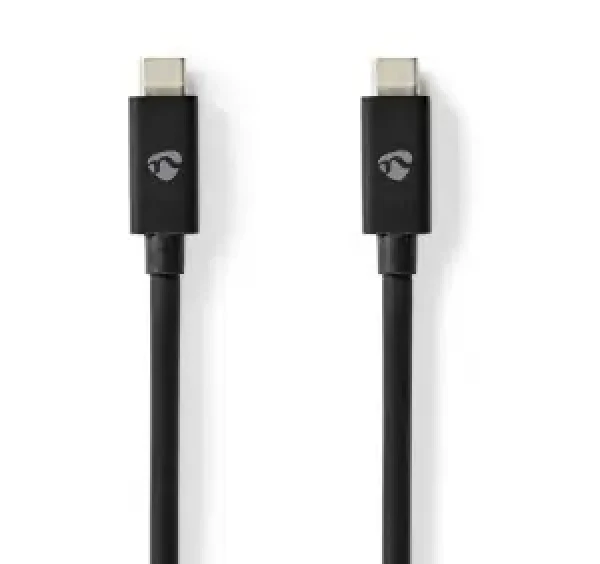 Nedis USB4 Gen 2x2 čierna (CCGL66020BK20) / Kábel USB-C - USB-C / 240 W / 8K 60Hz / 20 Gbps / 2 m (CCGL66020BK20)