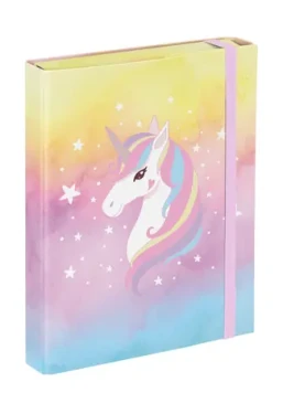 BAAGL Dosky na školské zošity A5 Rainbow Unicorn / 17 x 23 x 3 cm (A-35089)