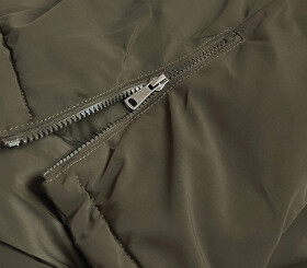 Dámska zimná bunda parka v khaki farbe (CAN-588) odstíny zelené M (38)