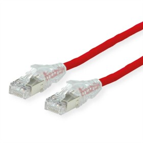 Secomp 21.05.0511 RJ45 sieťové káble, prepojovacie káble CAT 6A S/FTP 1.00 m červená (jasná) dvojžilový tienený, bez halogénov, samozhášavý 1 ks; 21.05.0511