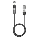 FujiPower kábel Lightning/microUSB 1m čierna / Kábel / 2v1 / USB 2.0 / nabíjanie a synchronizácia (FPCMICROAPLTBLK)