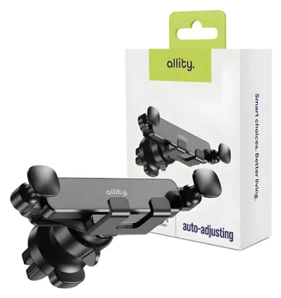 Allity ACH-100 čierna / Držiak do auta / do ventilačnej mriežky / gravitačné uchytenie / otočný 360° (GSM186412)