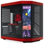 HYTE Y70 Touch Infinite Black Cherry / Počítačová skriňa / 14,9" dotykový displej / Midi-Tower / E-ATX / bez zdroja (CS-HYTE-Y70TTI-RB)