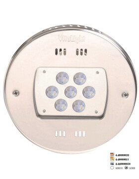 LED Svetlo Hugo Lahme - Denná biela 6000 K; 24 V; 28 LED, Ø 270 mm, červený bronz, pre fóliové a keramické bazény