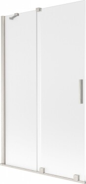 MEXEN/S - Velar dvojkrídlová posuvná vaňová zástena 110 x 150, dekor, nikel kartáčovaný 896-110-000-31-97