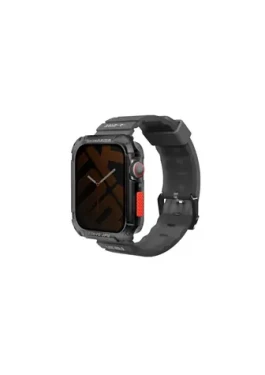 SKINARMA SHOKKU silikónový remienok pre Apple Watch 42/44/45 mm púzdro pre Apple Watch 44/45 mm čierna (8886461241815)