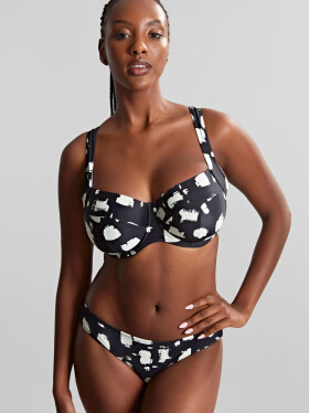 Swimwear Black Sand Balcony Bikini black sand print SW1722A 80F